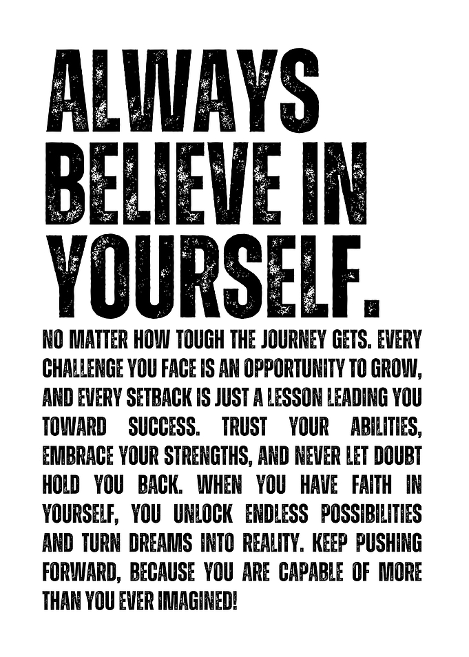 Believe in Yourself Poster
