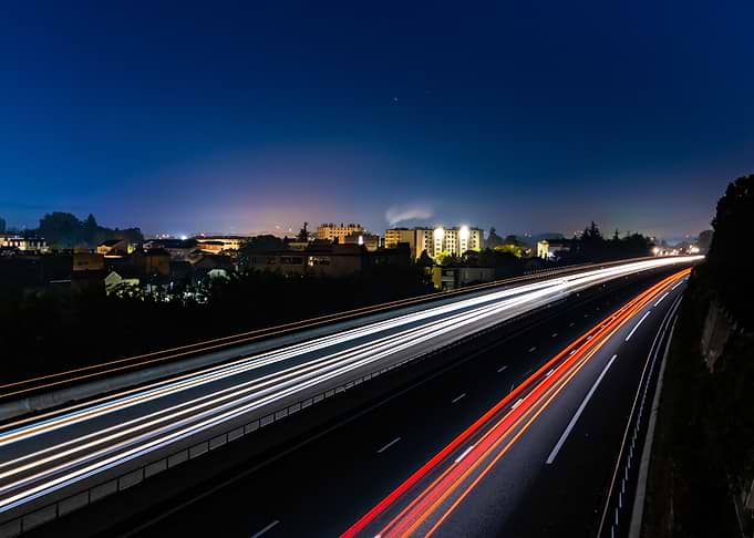 Night Highway Lights