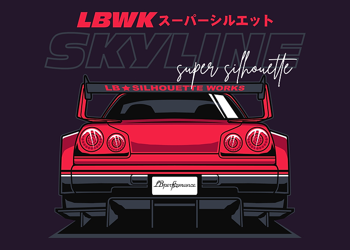 Red Skyline Silhouette