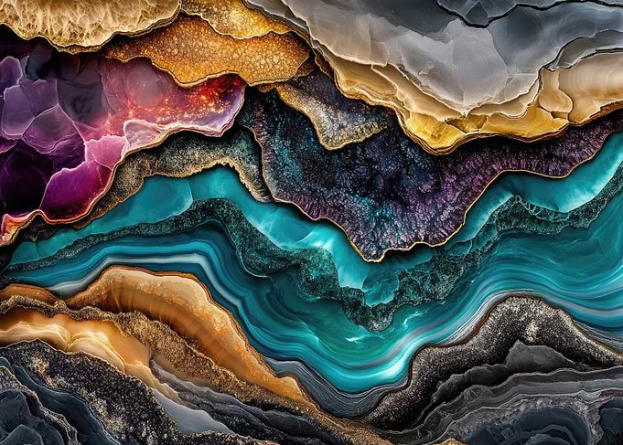 Abstract Agate Geode