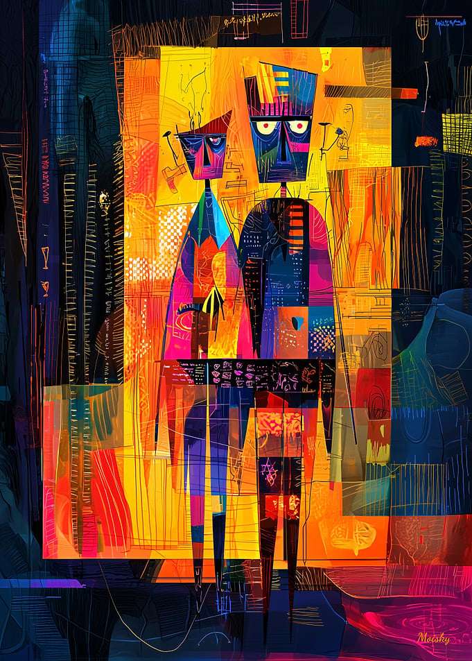 The Arnolfini Portrait – Geometric Abstract Expressionism