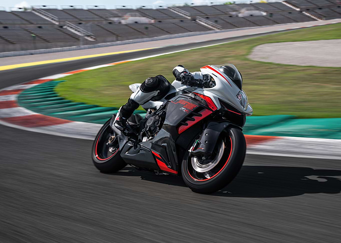 White Sportbike on Track
