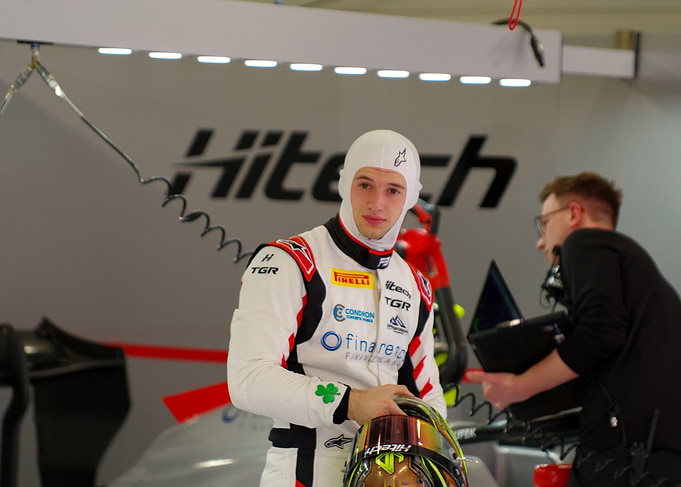 Formula 3 Race Car Driver Portrait