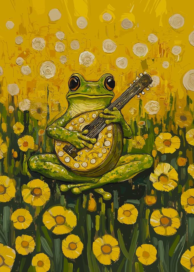 Frog Playing Mandolin