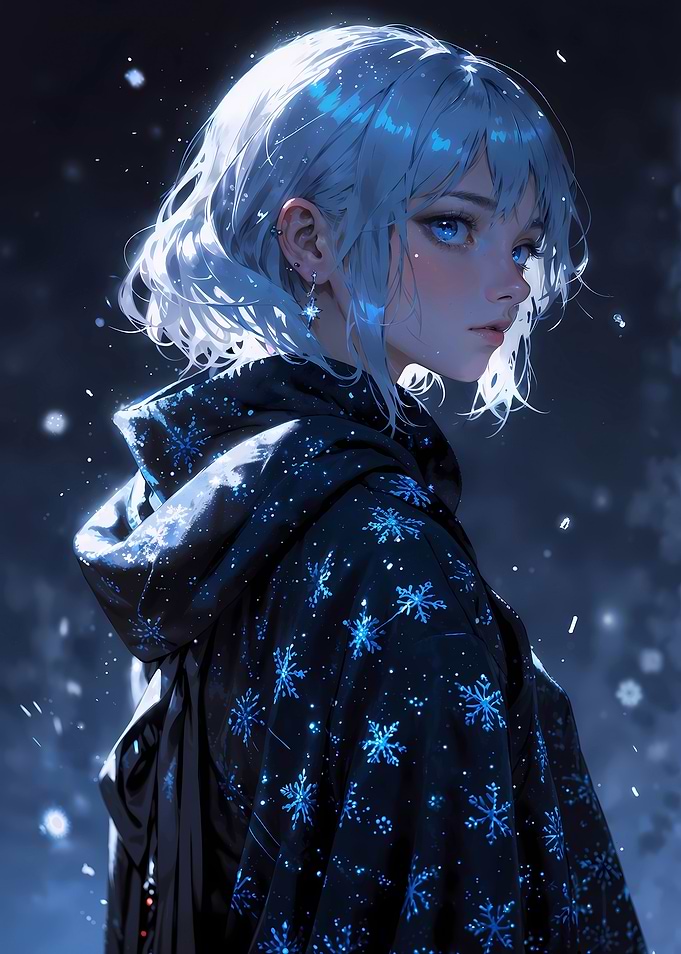 Anime Girl: Winter's Enchantment