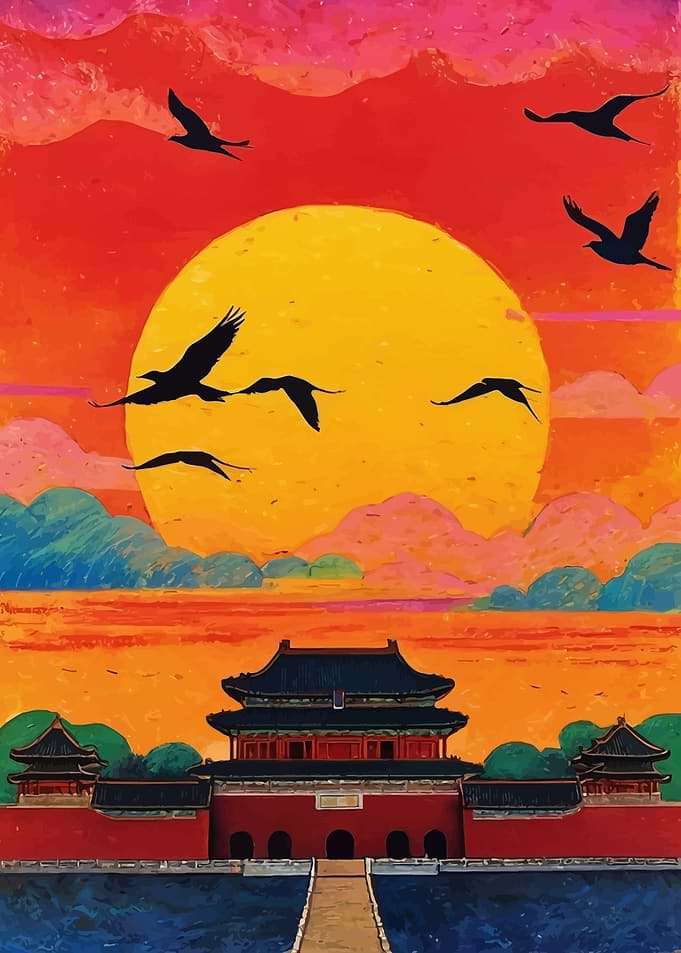Sunset Over Forbidden City