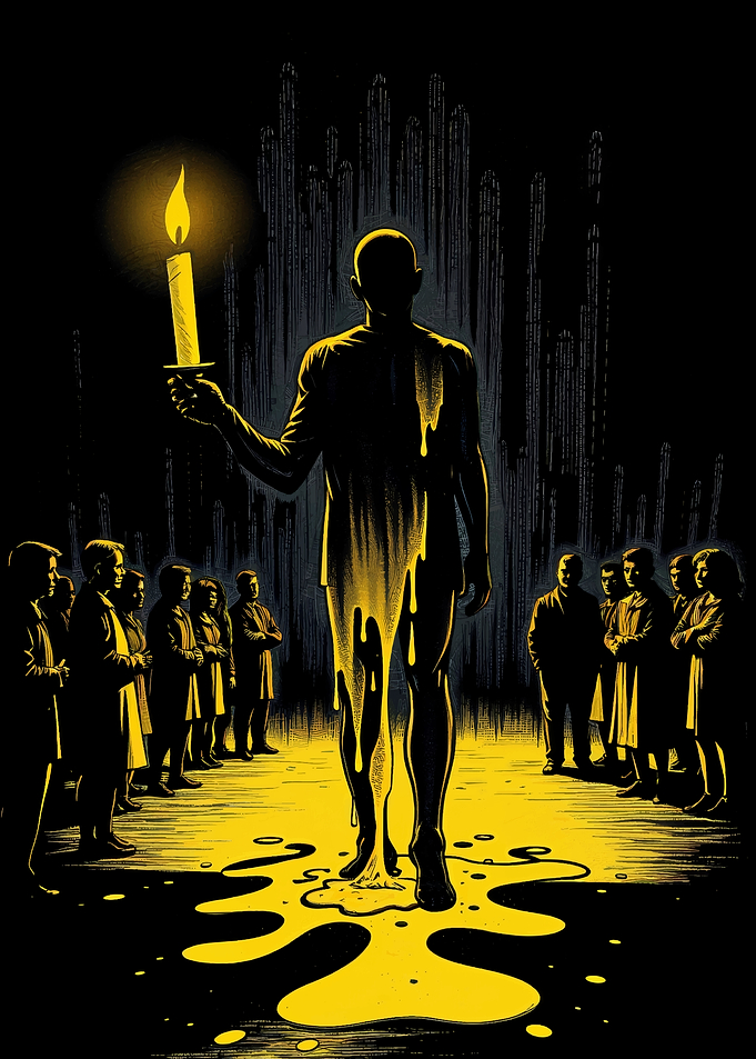A candle burns for others:A Striking Depiction of Self-Sacrifice and Burnout