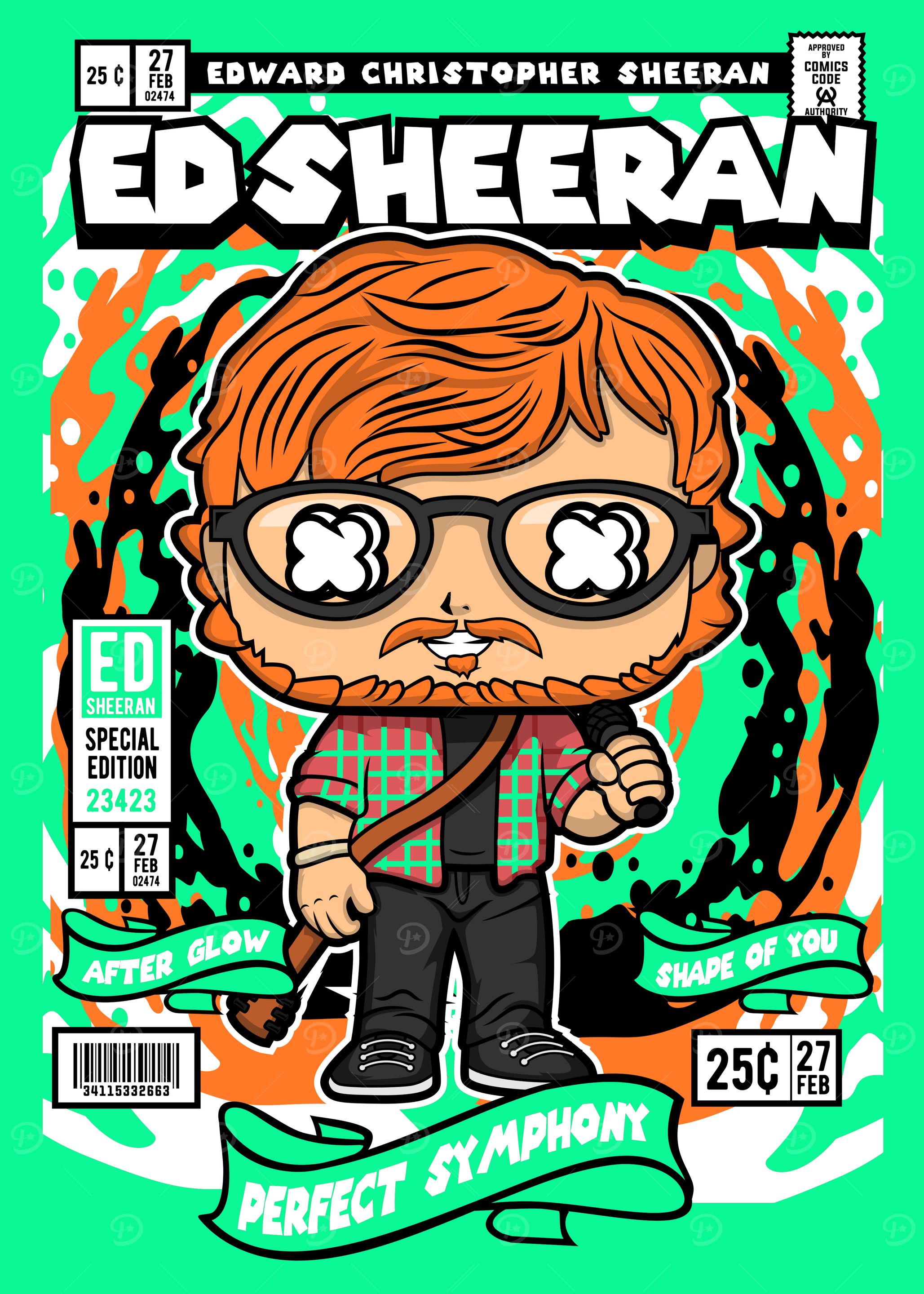 Ed Sheeran Comic Cover pop culture