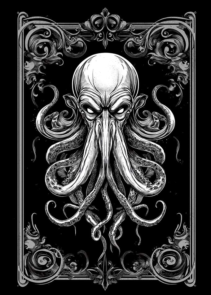 Cthulhu Octopus Illustration