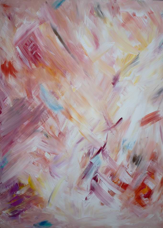 Abstract Painting in Warm Colors