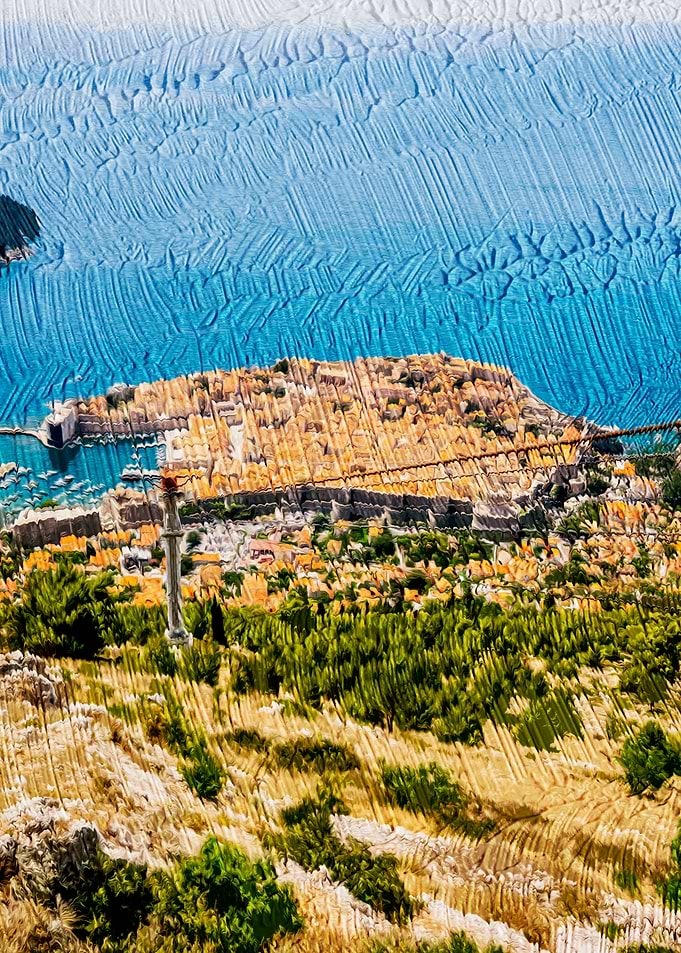Aerial View of Coastal City Dubrovnik
