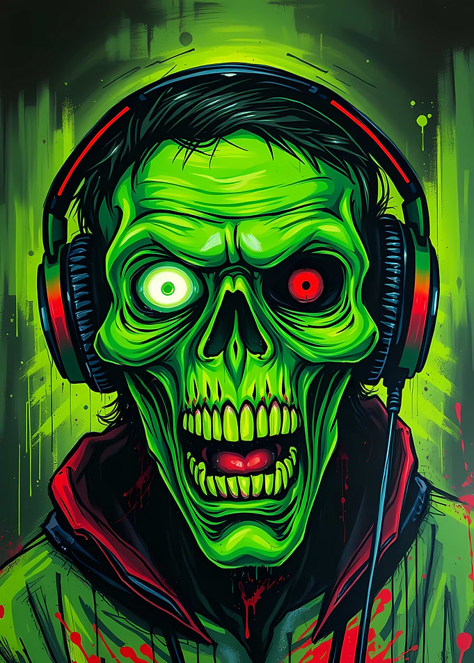 Zombie With Headphones