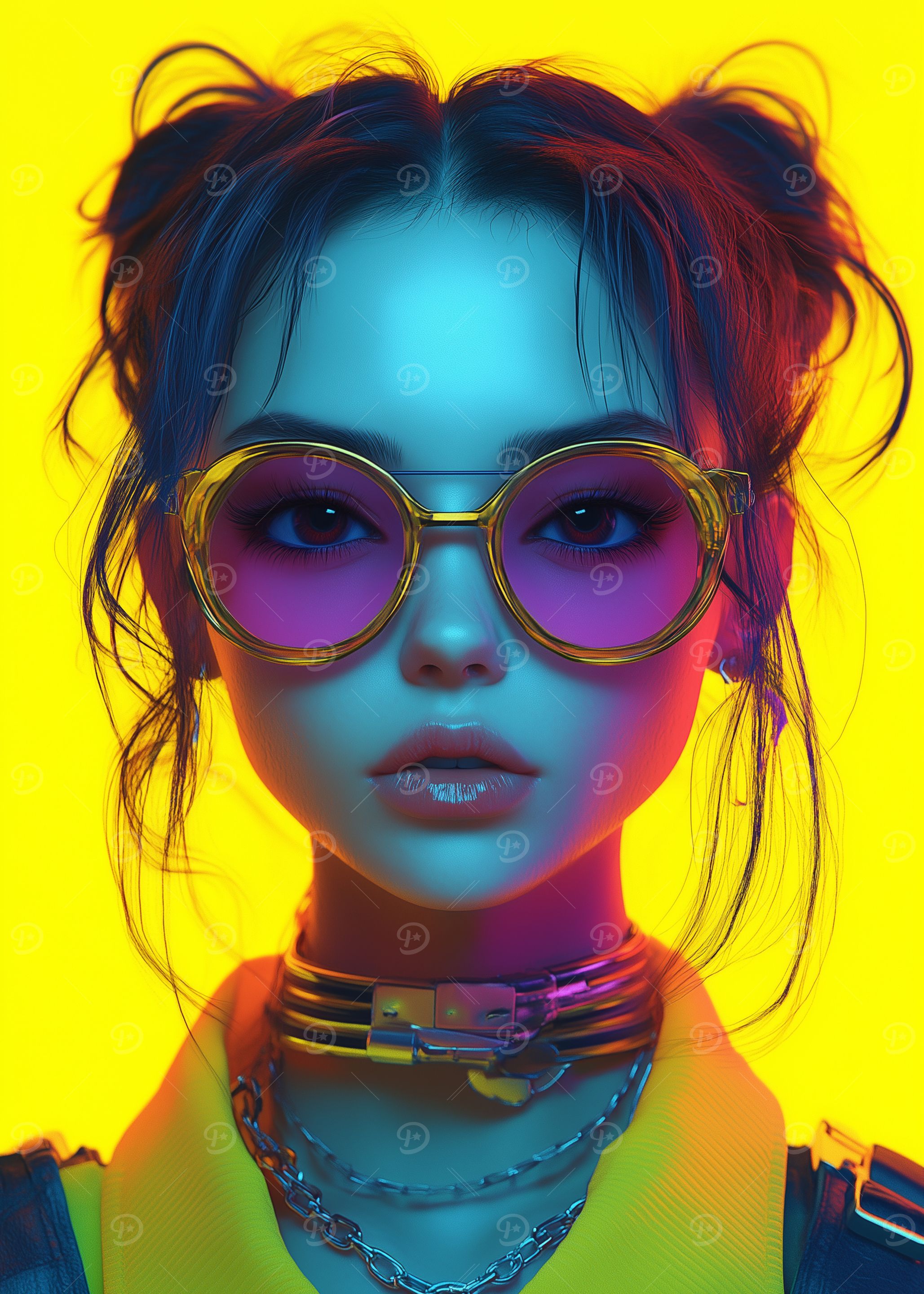 Cyberpunk Girl Portrait