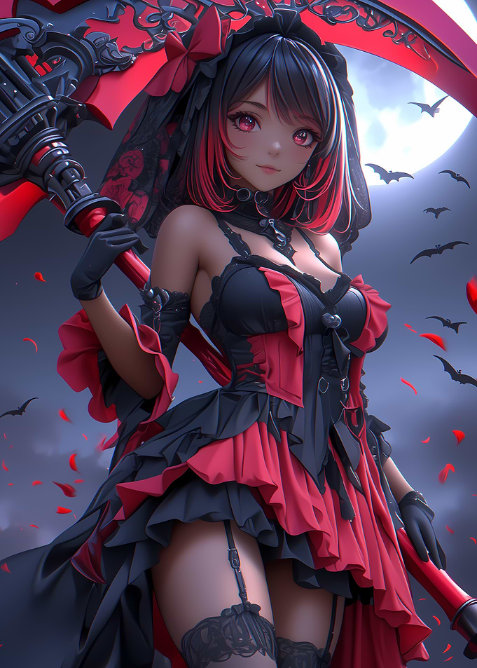 Anime Girl with Scythe Gaming