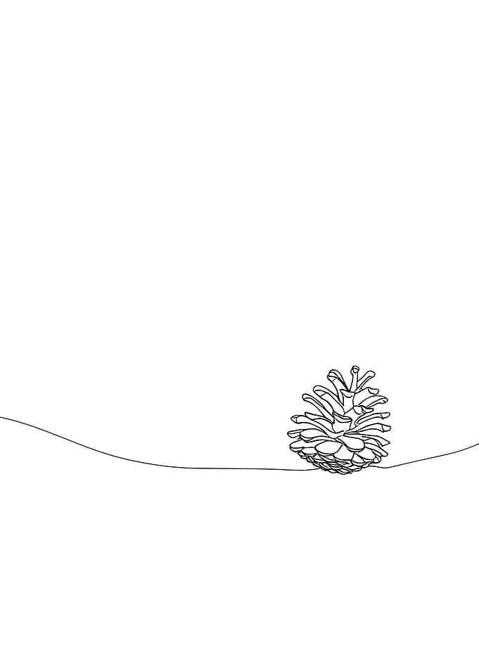 Single Line Pine Cone