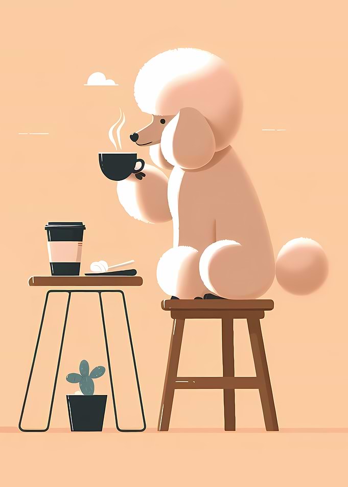 Poodle Coffee Break