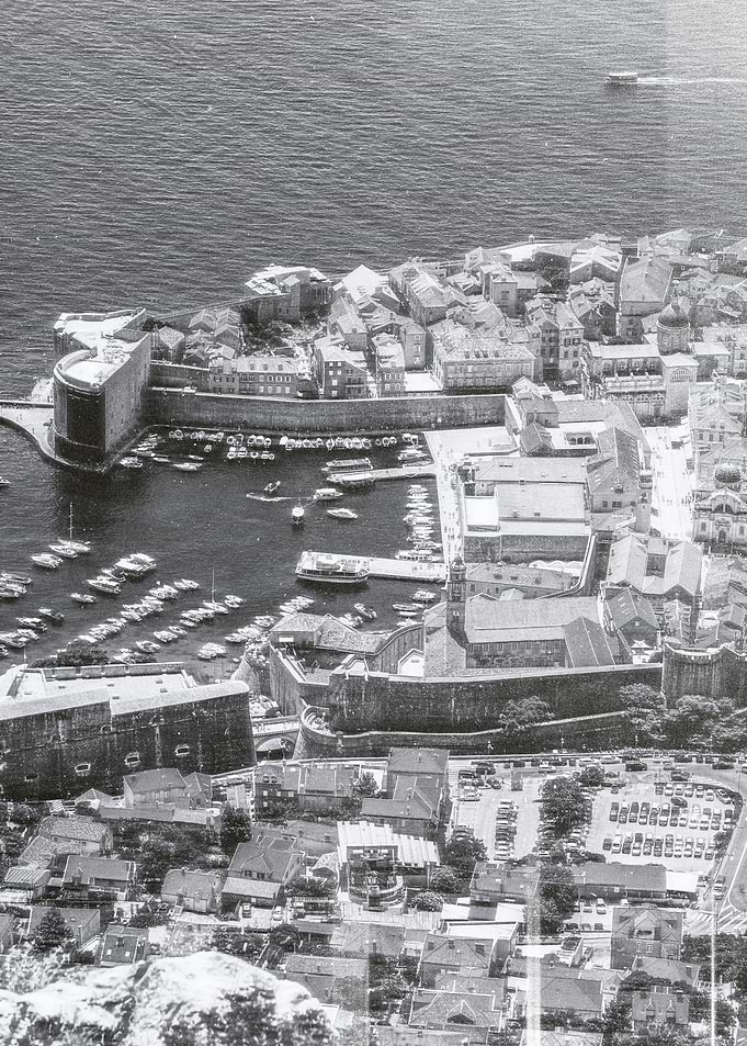 Aerial View of Coastal City