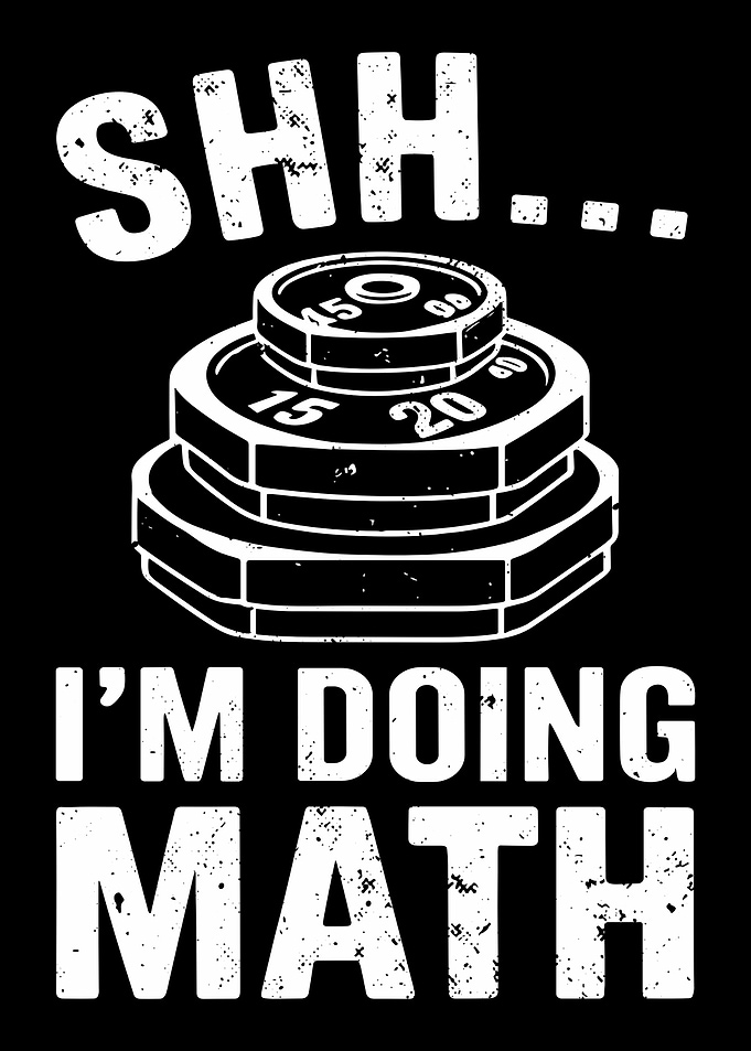 Funny Gym Workout Math Plate