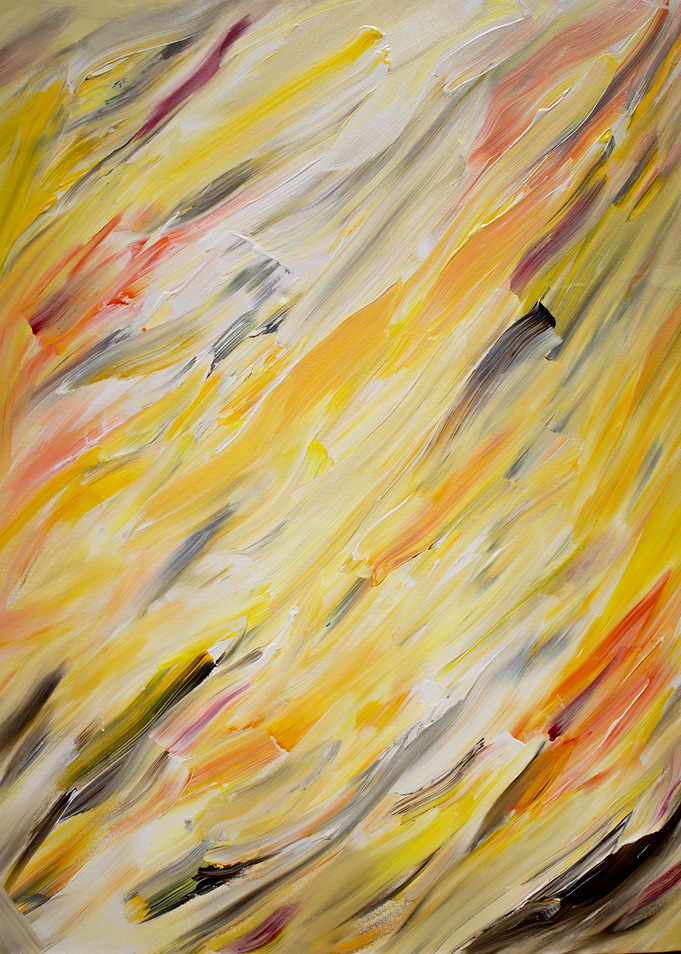 Abstract Yellow & Orange Painting