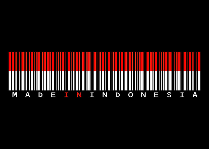 Indonesia Barcode Flag