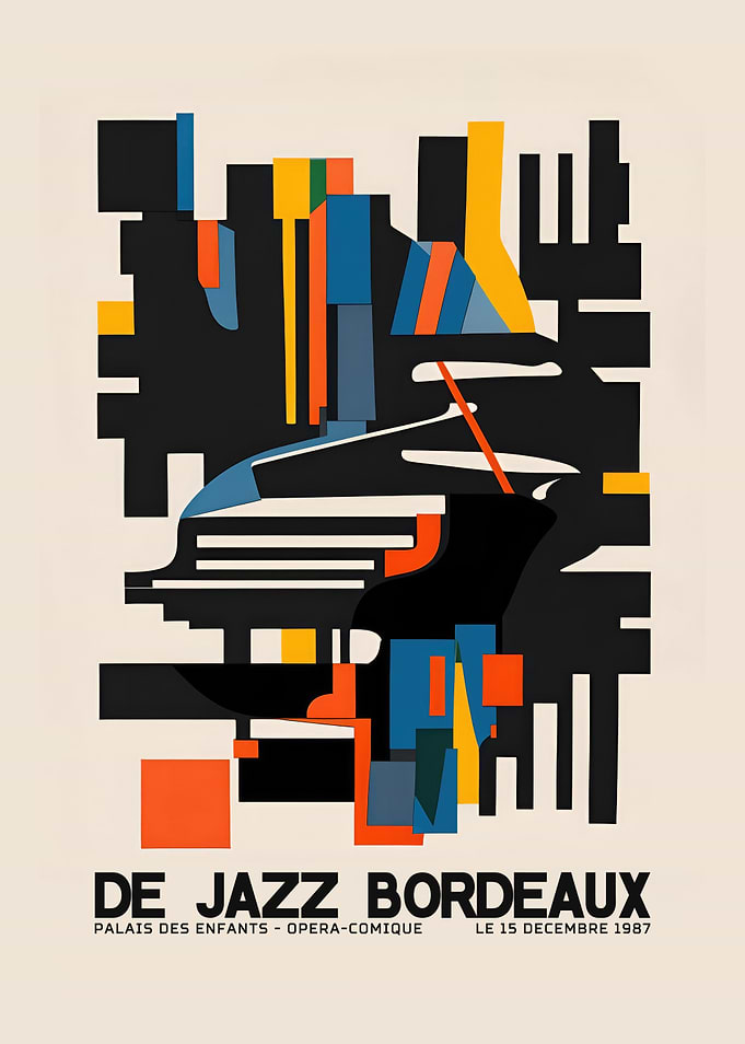 Jazz Bordeaux Poster
