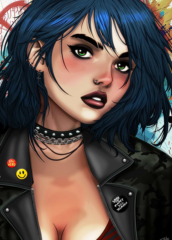 Punk Rock Girl Portrait