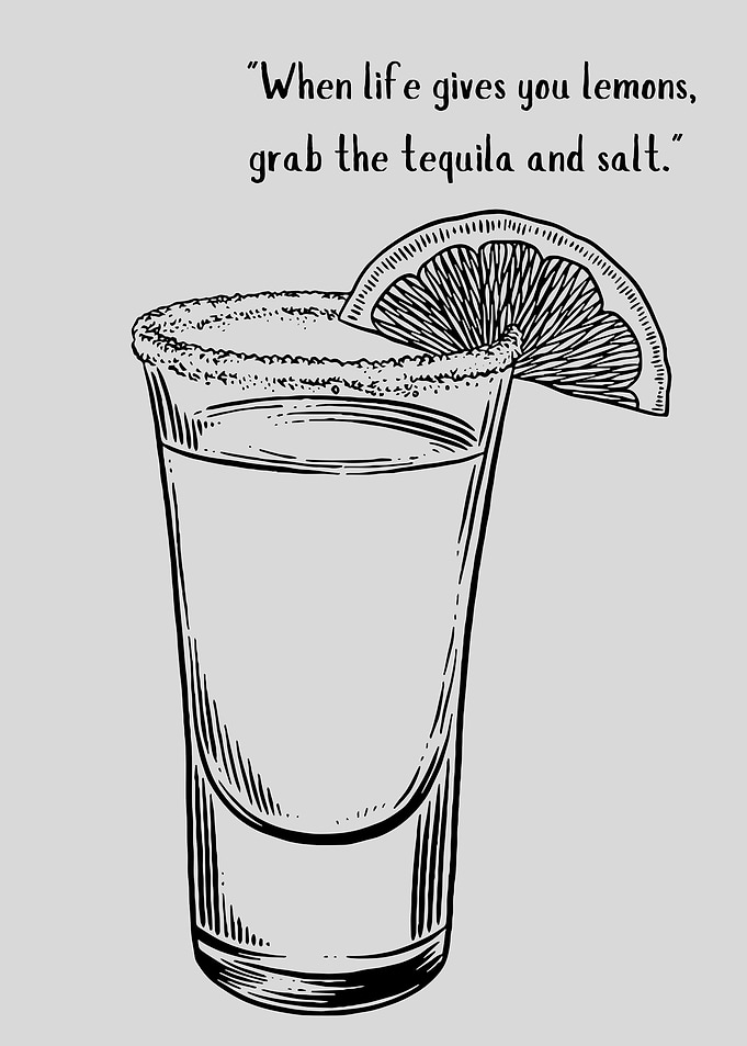 Tequila Shot with Lemon