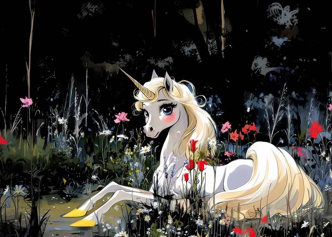 Unicorn in a Meadow