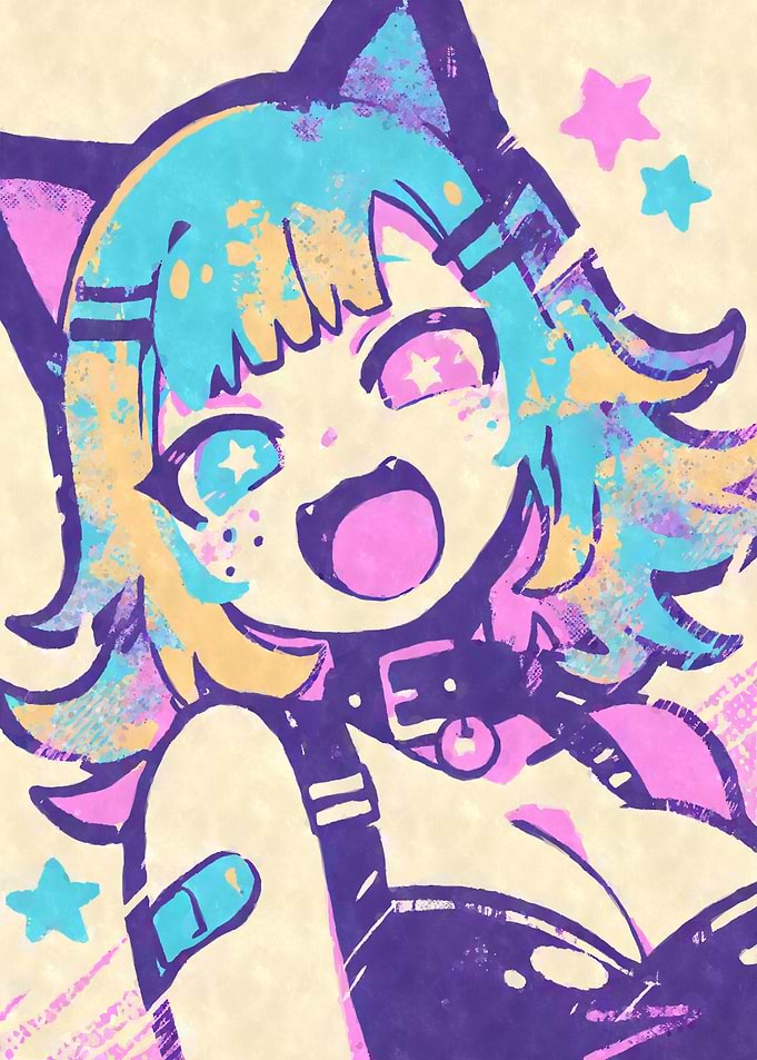 Anime Cat Girl Pop Art
