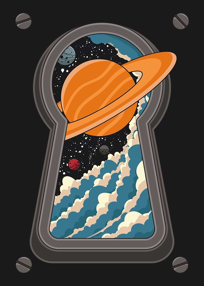 Space Through Keyhole