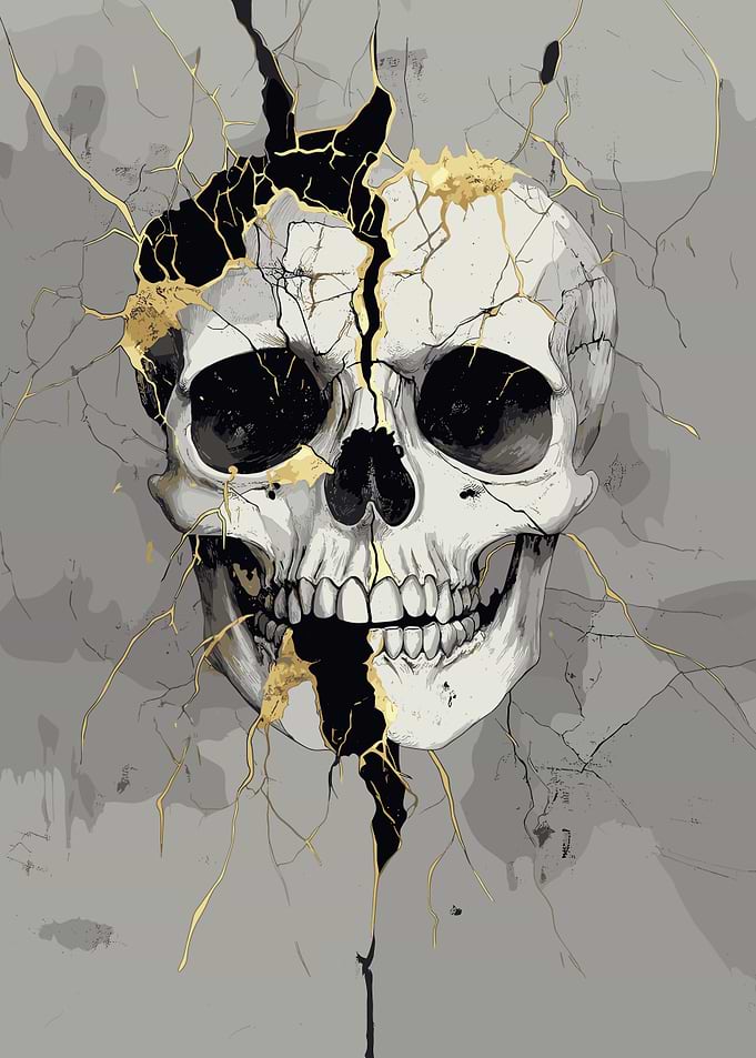 Cracked Skull Art