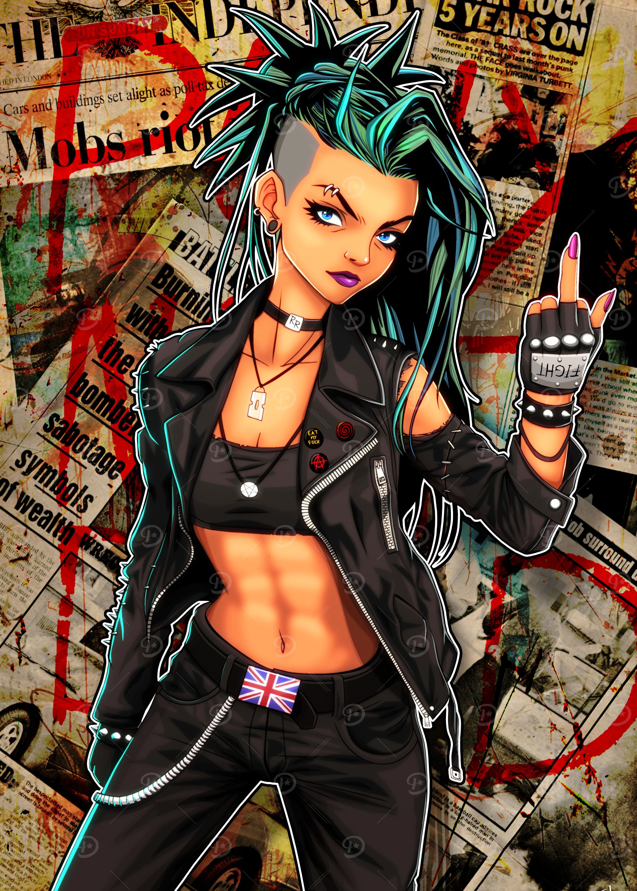 Punk Rock Girl Illustration