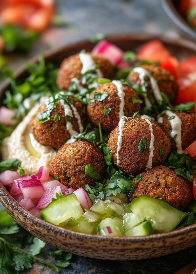 Falafel Bowl with Tahini Sauce