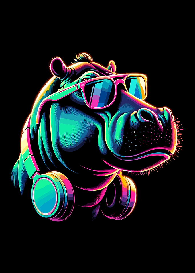 Hipster Hippo DJ