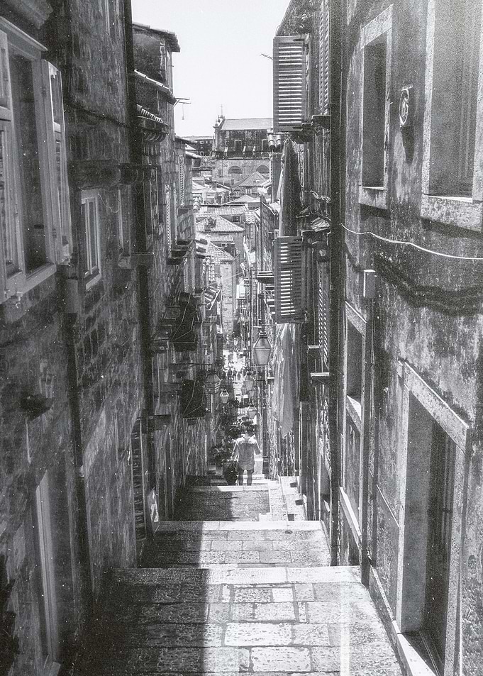 Narrow Stone Alleyway