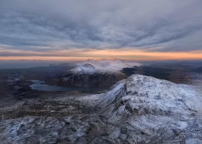 Snowy Mountain Landscape from Errigal