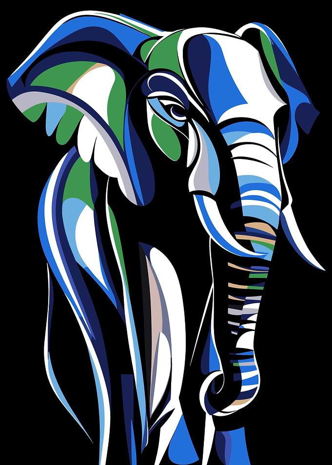 Abstract Elephant Art