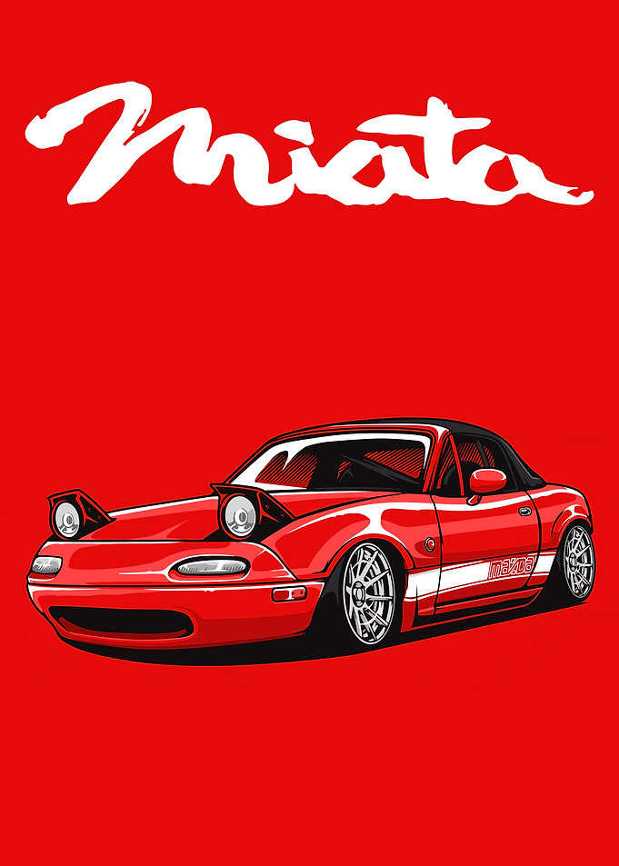 Red Miata Illustration
