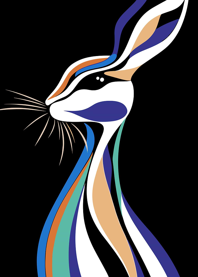 Abstract Rabbit Illustration