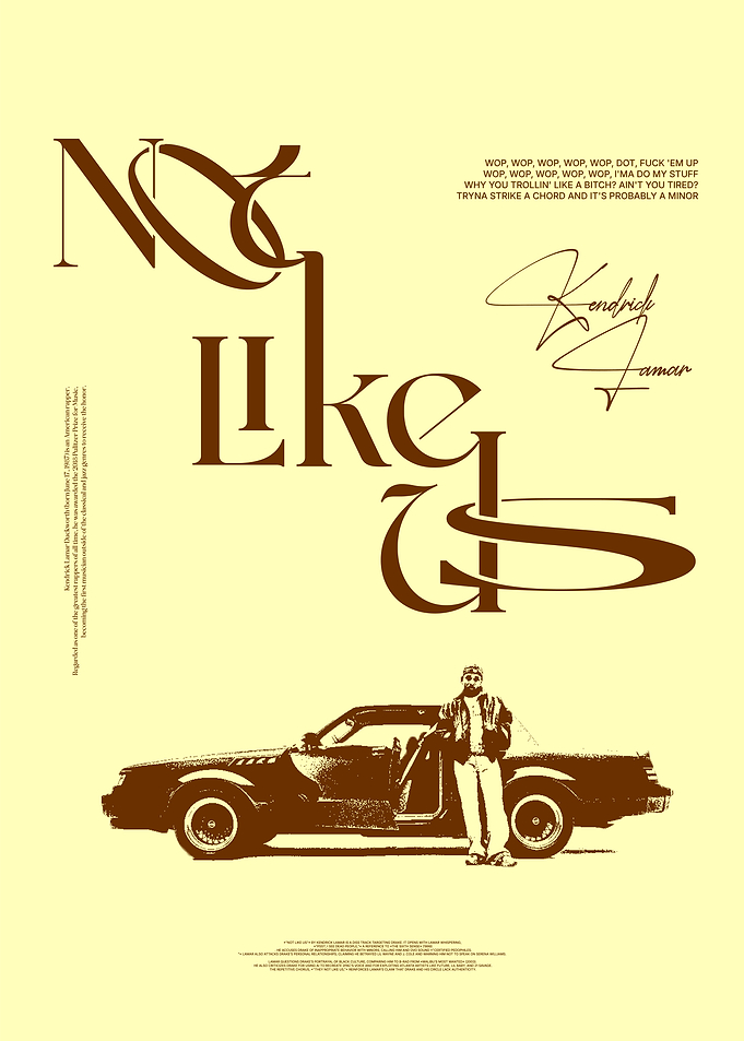 Kendrick Lamar 'No Like Us' Poster
