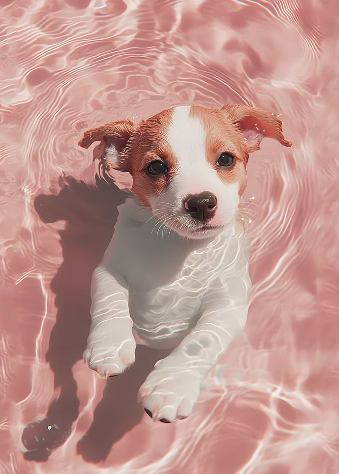 Pink Cute Puppy