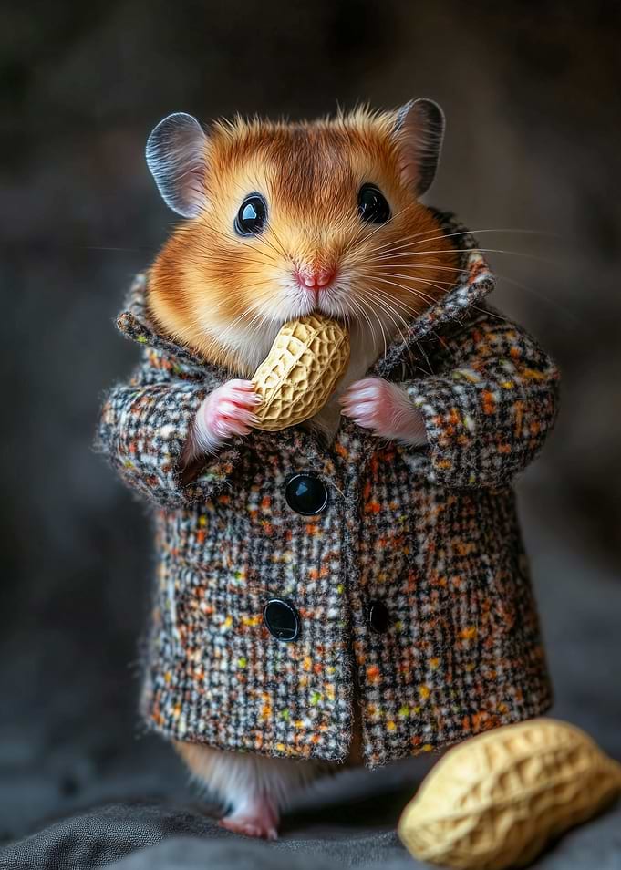 Cute Hamster in Coat