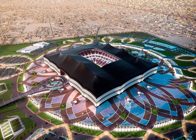 Modern Stadium Aerial View