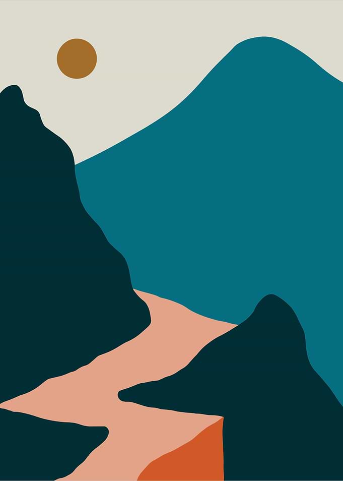 Abstract Mountain Landscape