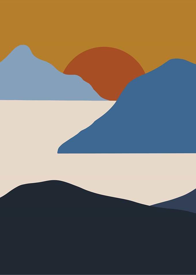 Sunset Mountain Landscape