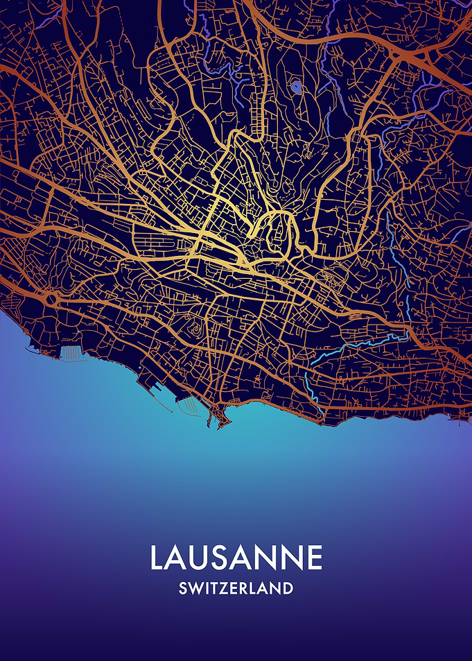 Lausanne City Map
