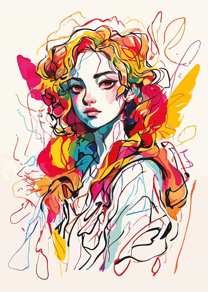 Colorful Woman Portrait