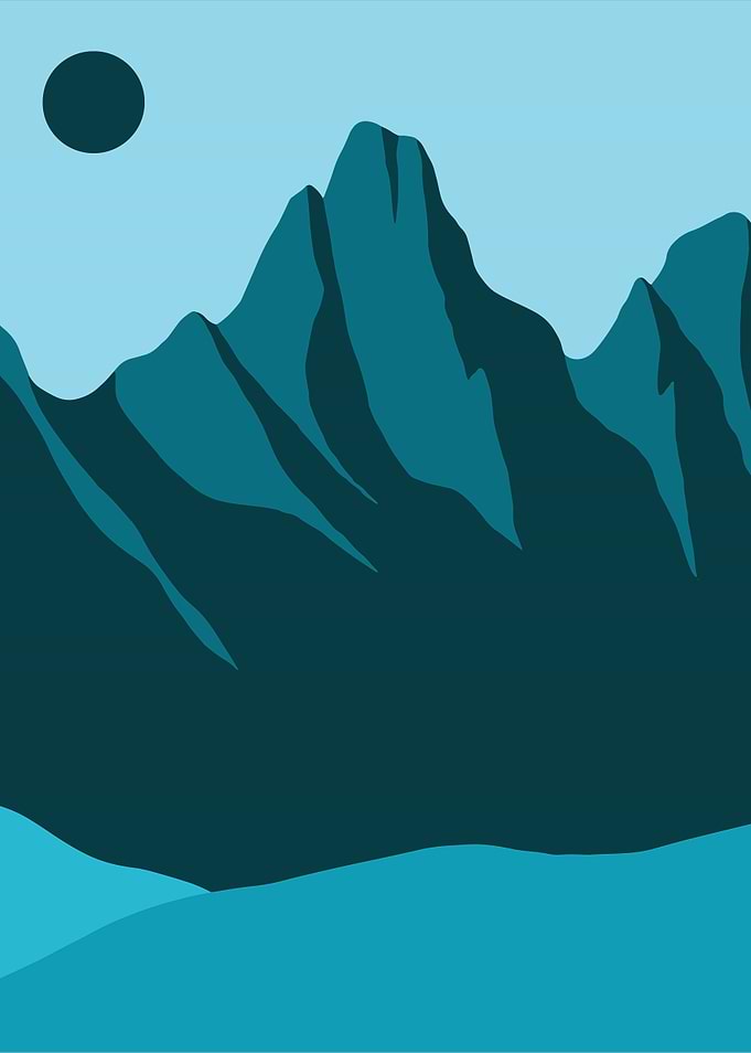Minimalist Mountain Landscape