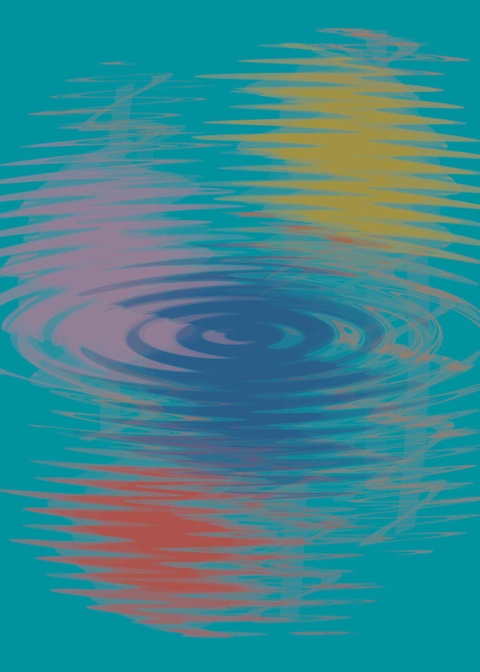 Abstract Colorful Water Ripples