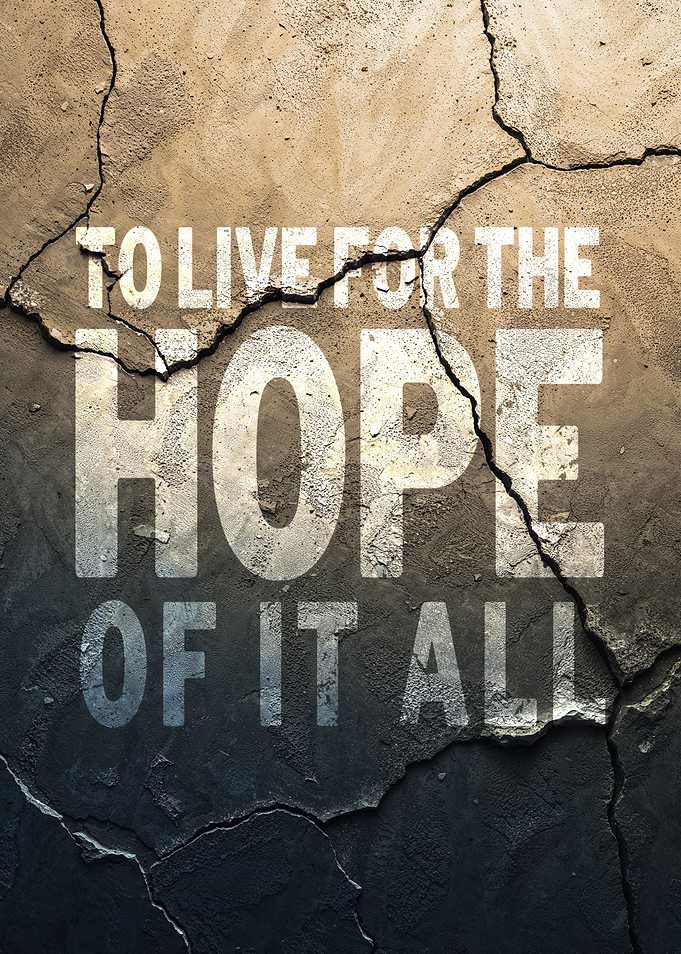 Hope Quote on Cracked Wall